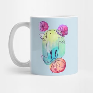 Hummingbird with Flowers Watercolor Mug